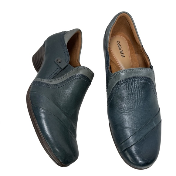 Cobb Hill Women’s LAUREL SLIP-ON Blue Leather shoes size - Picture 1 of 9